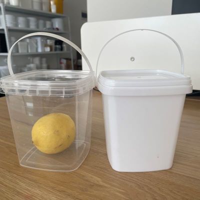500ml 소스 컨테이너 사각형 팩 흰색 인쇄 버킷 1.0 ~ 2.5 mm 두께