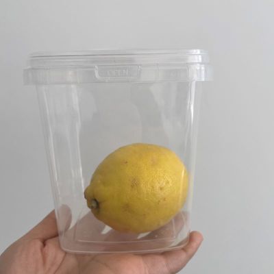500ml 소스 컨테이너 사각형 팩 흰색 인쇄 버킷 1.0 ~ 2.5 mm 두께