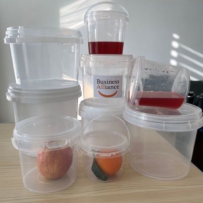 FDA 인증을 받은 사용자 지정 1L 2L 3L 4L 5L 6L 8L 식품 안전 하얀 선명한 보관용 플라스틱 배트