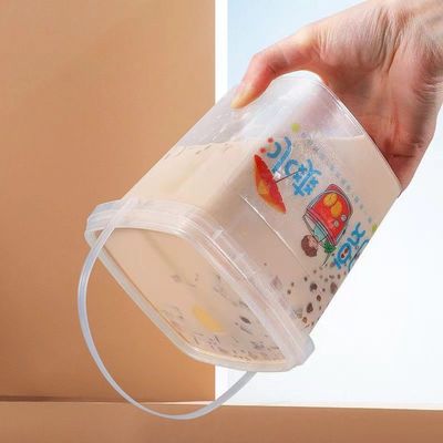 500ml 용량 및 액세서리와 함께 플라스틱 컨테이너 작은 플라스틱 버킷을 사용자 정의