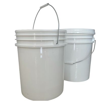 금속 손잡이 투명 또는 사용자 정의 인쇄와 함께 5L 10L 20L 중량 플라스틱 버킷