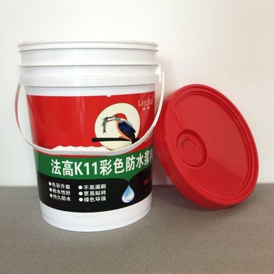 금속 손잡이 투명 또는 사용자 정의 인쇄와 함께 5L 10L 20L 중량 플라스틱 버킷