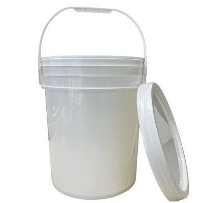 300ml-15L 둥근 플라스틱 버킷 뚜?? 과 손잡이 흰색 컨테이너