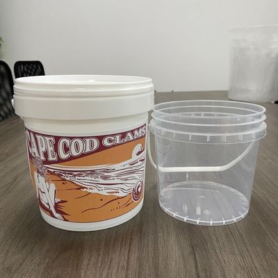 1 갤론 HDPE 플라스틱 버킷 수산물 운송을 위한 사용자 지정 로고 인쇄