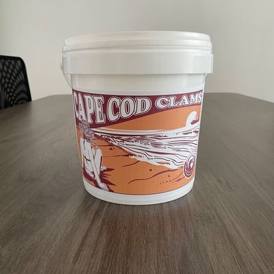 1 갤론 HDPE 플라스틱 버킷 수산물 운송을 위한 사용자 지정 로고 인쇄
