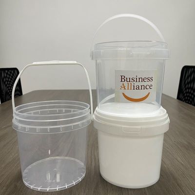 식품 안전 승인 된 2L 4L 8L 10L 16L 덮개 인증을 가진 플라스틱 흰색 PP 버킷 FDA