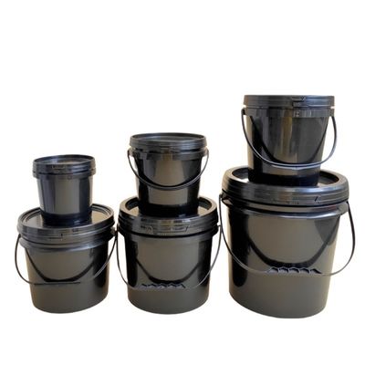 1L, 2L, 3L, 4L, 5L의 둥근 검은색 또는 흰색 플라스틱 버킷, 뚜?? 두께 1.0~2.5mm