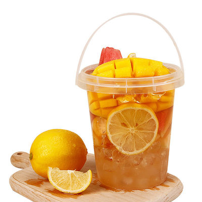 변조 방지성 작은 흰색 요구르트 버킷 500ml 750ml 1L 식품용 용기