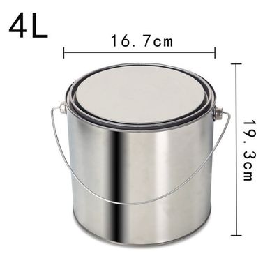 1L-5L 둥근 금속 덩어리 페인트 및 소스 손잡이 또는 손잡이없이 완벽