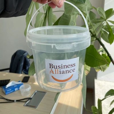 편리한 1000ml 음료 버킷 팝콘 컨테이너 인쇄 된 플라스틱 배구와 뚜?? 으로 맑다