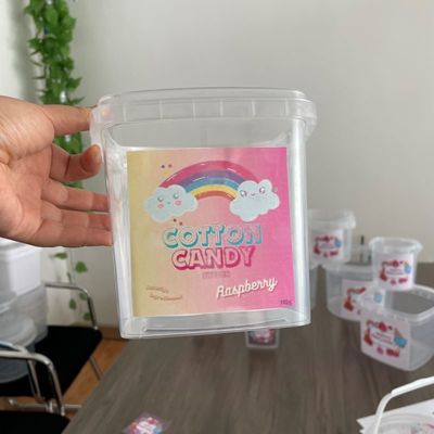 반려동물 식품 용기 32 oz 목화 캔디 플라스틱 버킷 핸들 GAP/ISO/FDA 인증