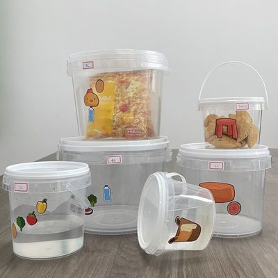 공장 가격 플라스틱 버킷 1L 2L 3L 4L 5L 식품 용기